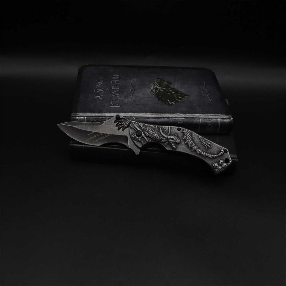 Evil Dragon Relief Folding Knife