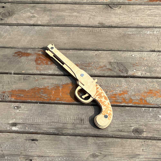 Assembled Firelock Wooden Rubber Band Gun Model Kit