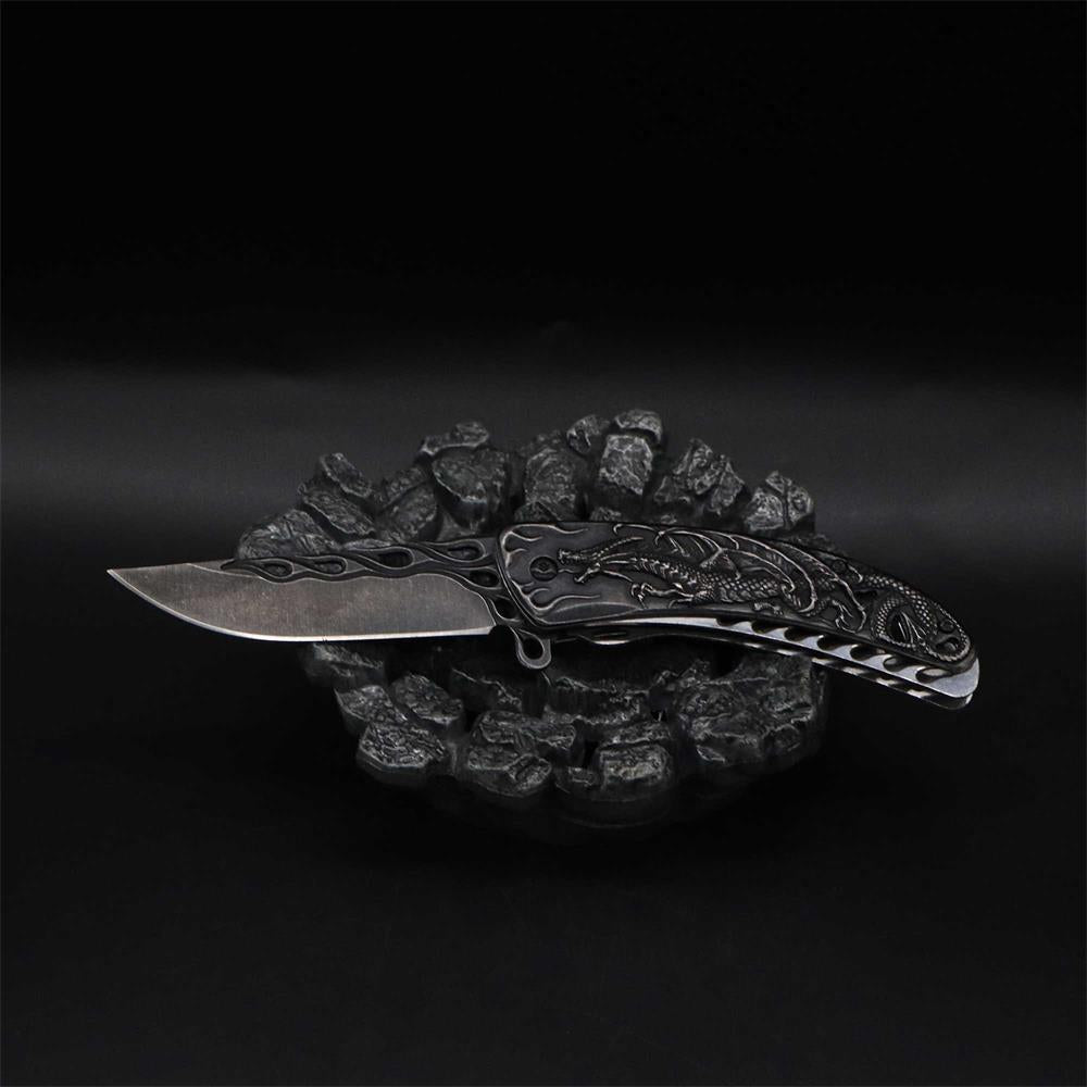 3D Western Dragon Folding Knife
