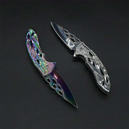 Fantastic Flame Shape Folding Knife