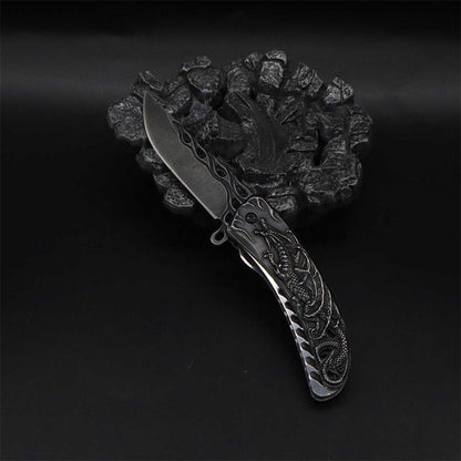 3D Western Dragon Folding Knife