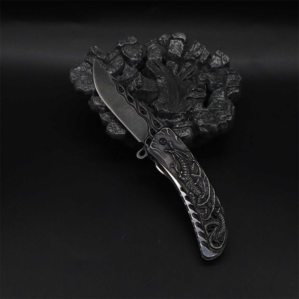 3D Western Dragon Folding Knife