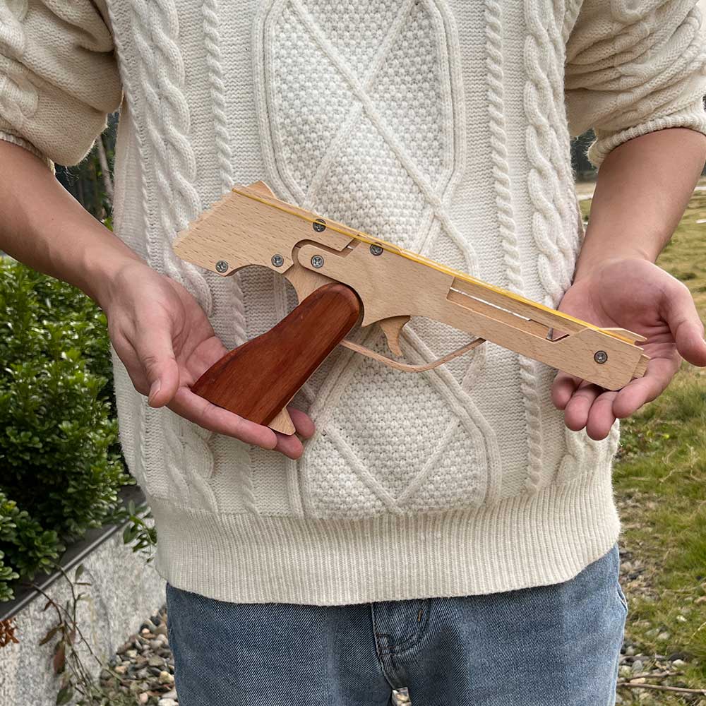 Wooden Assembled Flying Eagle Solid Wood Pistol