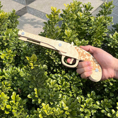 Assembled Firelock Wooden Rubber Band Gun Model Kit
