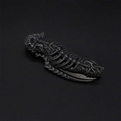 Cool Skull Folding Knife Tool