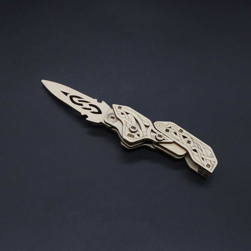 Wooden Shadow Knife 3D Puzzle Model