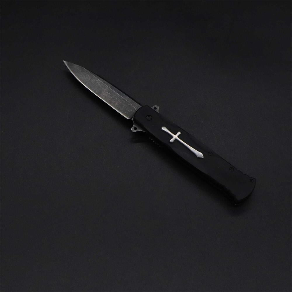 Cross Knife Christian Folding Knife
