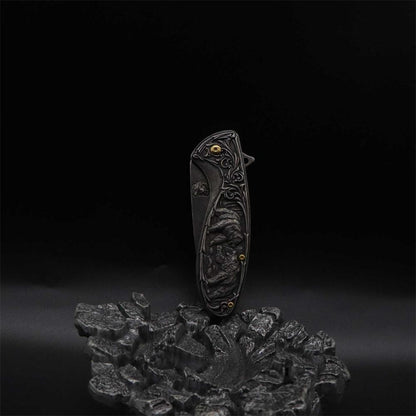 Brown Bear 3D Relief Folding Knife