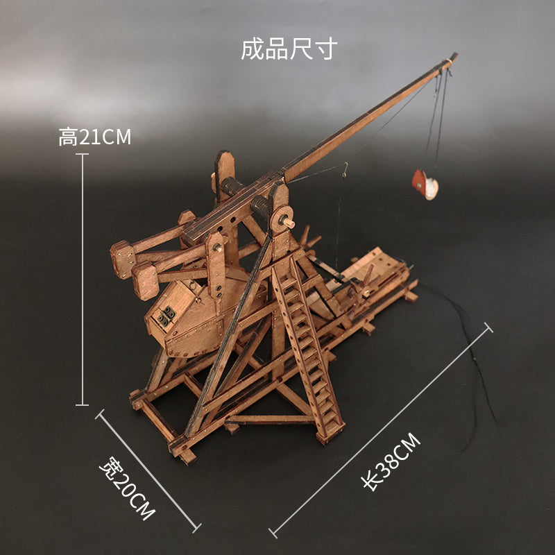 AM003 Stone thrower Wooden Mechanical Military Hobby Toys Kits For Adult