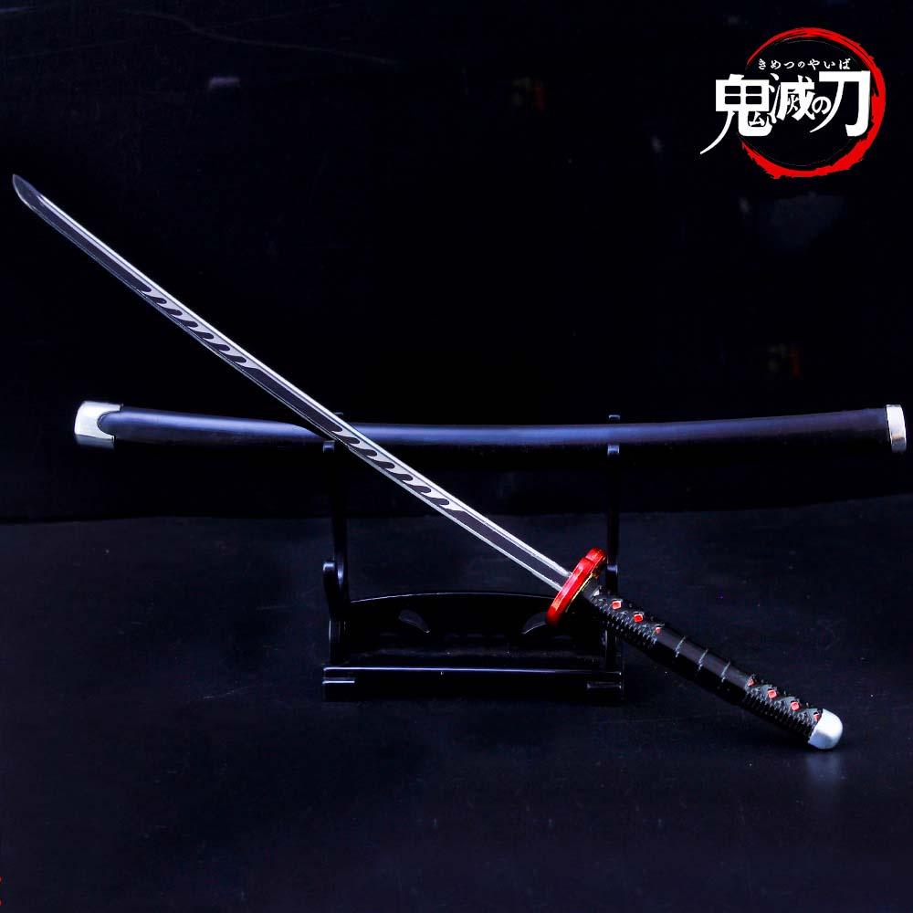 Hot Anime Peripheral 3 Tanjiro Swords Zinc Alloy Model