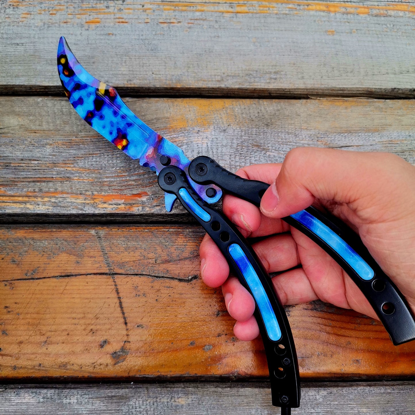 Global Offensive Game Butterfly Knife Blunt Blade Trainer Replica