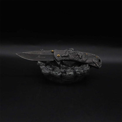 3D Horse Sculpture Folding Knife