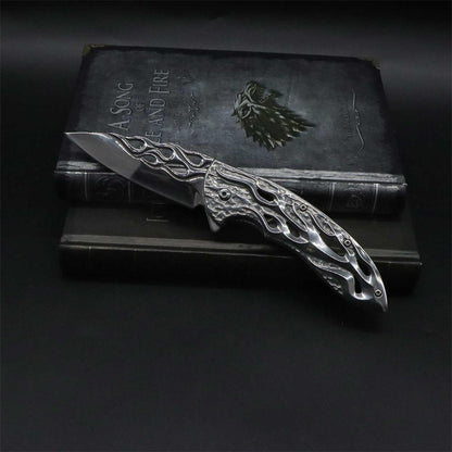 Fantastic Flame Shape Folding Knife