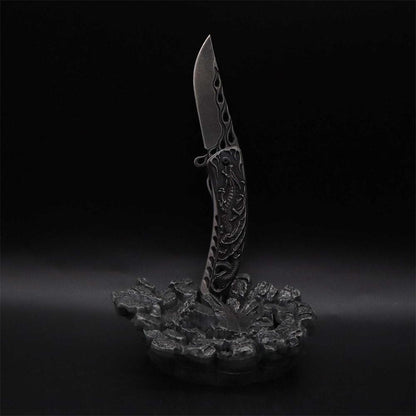 3D Western Dragon Folding Knife