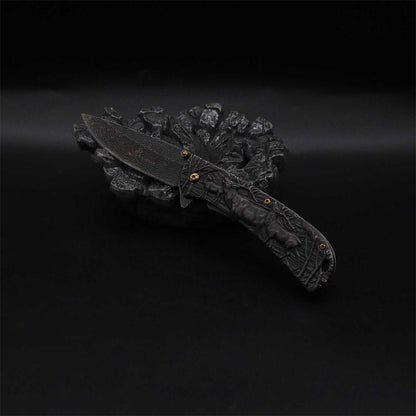 Fantastic Deer Family Folding Knife