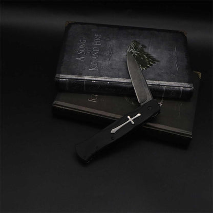 Cross Knife Christian Folding Knife