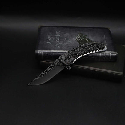 3D Western Dragon Folding Knife