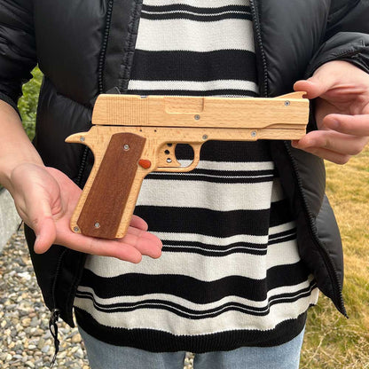 Assembled M1911 Wooden Replica Rubber Band Gun