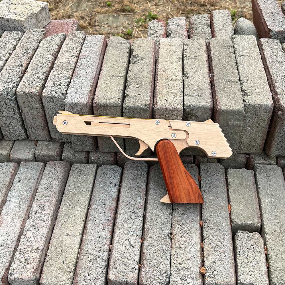 Wooden Assembled Flying Eagle Solid Wood Pistol