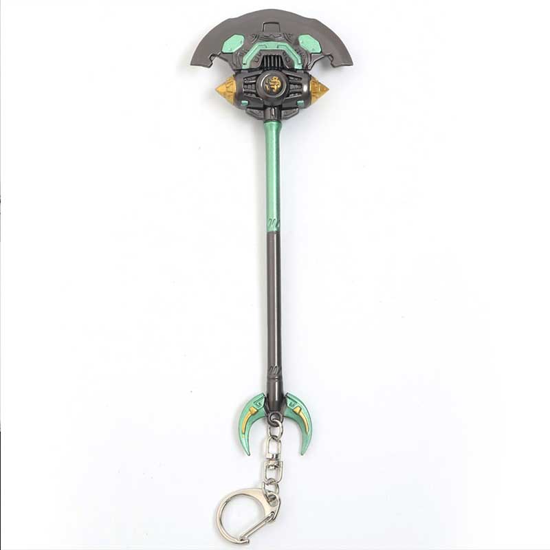 OW Game Peripherals Reinhardt Weapon Wujing Skin Keychain Ornaments