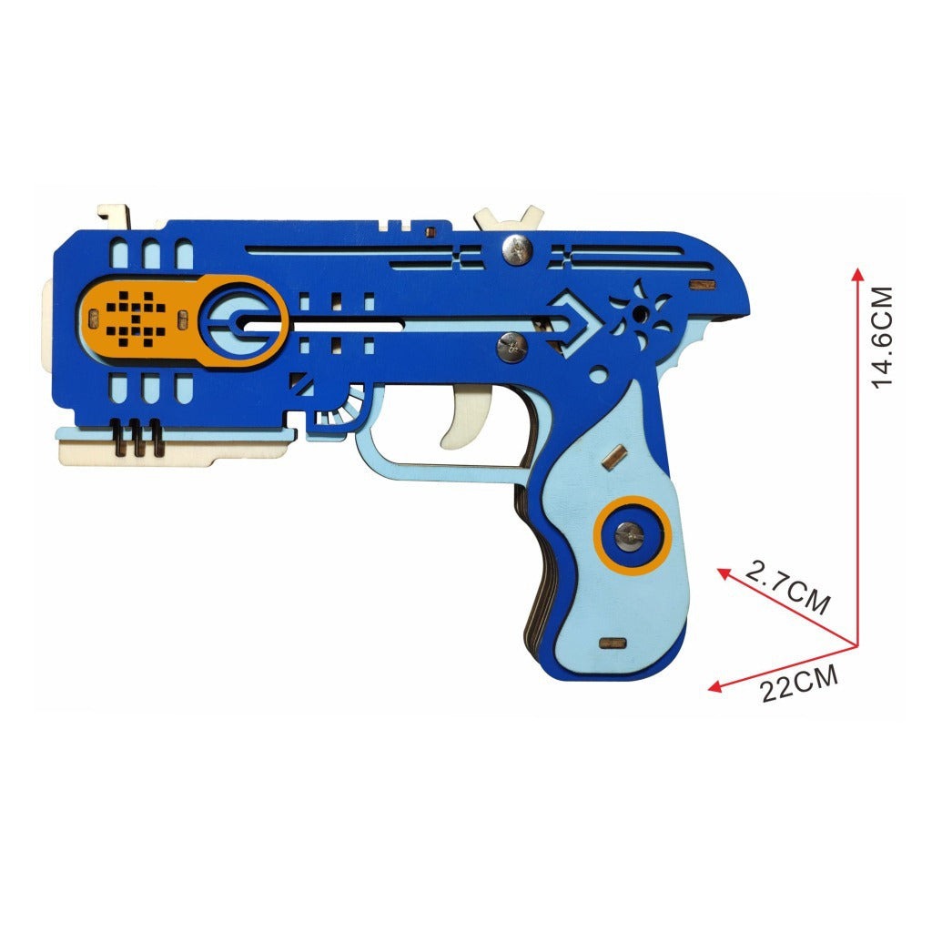 3D Rubber Band Gun Simple Package Puzzle Toy DIY Pistol