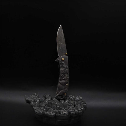 3D Horse Sculpture Folding Knife