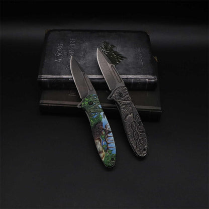 Male Deer Folding Knife Portable Camping Tool
