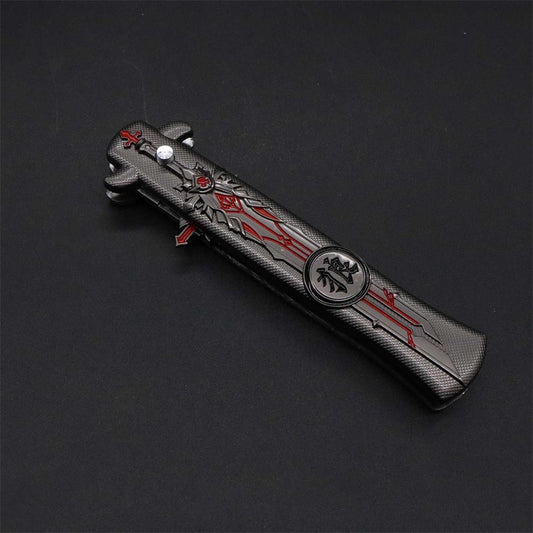 Wolf's Gravestone Game Folding Knife Trainer Replica