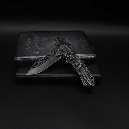 Cool Dragon With Sword Folding Knife
