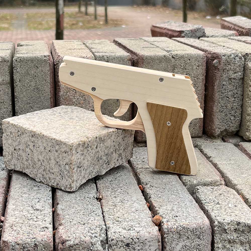 Makarovpistol Assembled  Pistol Wooden Replica Rubber Band Gun