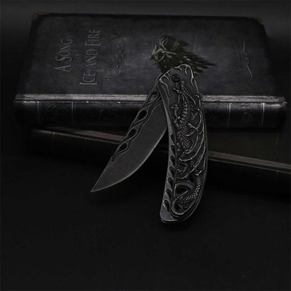 3D Western Dragon Folding Knife