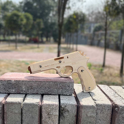 Assembled Beretta Wooden Rubber Band Gun Model Kit