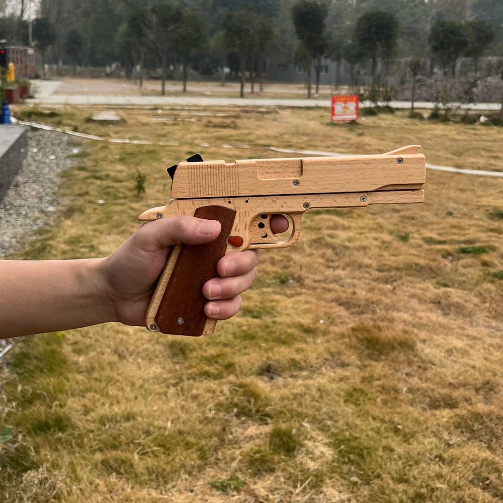 Assembled M1911 Wooden Replica Rubber Band Gun