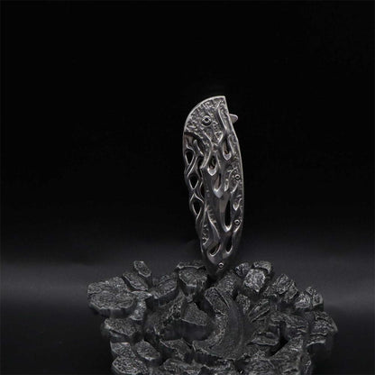 Fantastic Flame Shape Folding Knife