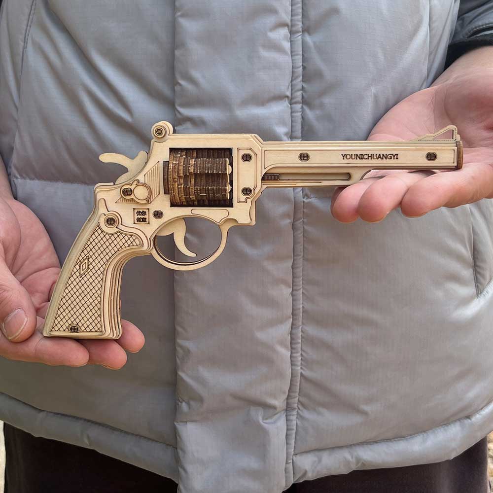 Revolver Wooden Model Kit  S&W Gun