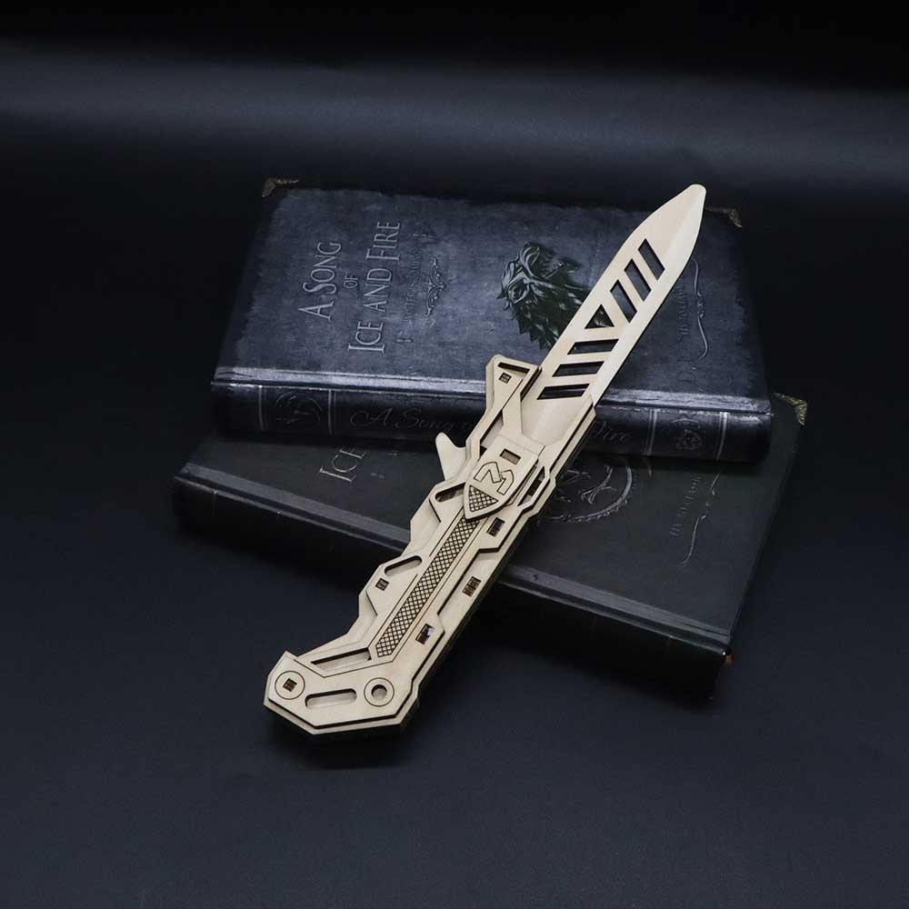 6 Cool Wooden Knife Model Kit 3D Blade Puzzle Toy