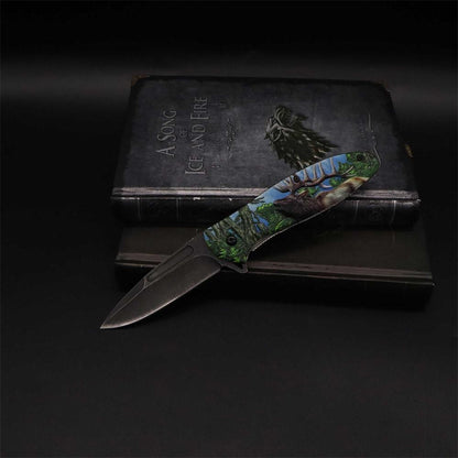 Male Deer Folding Knife Portable Camping Tool