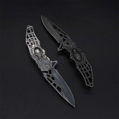 3D Skeleton Spider Folding Knife