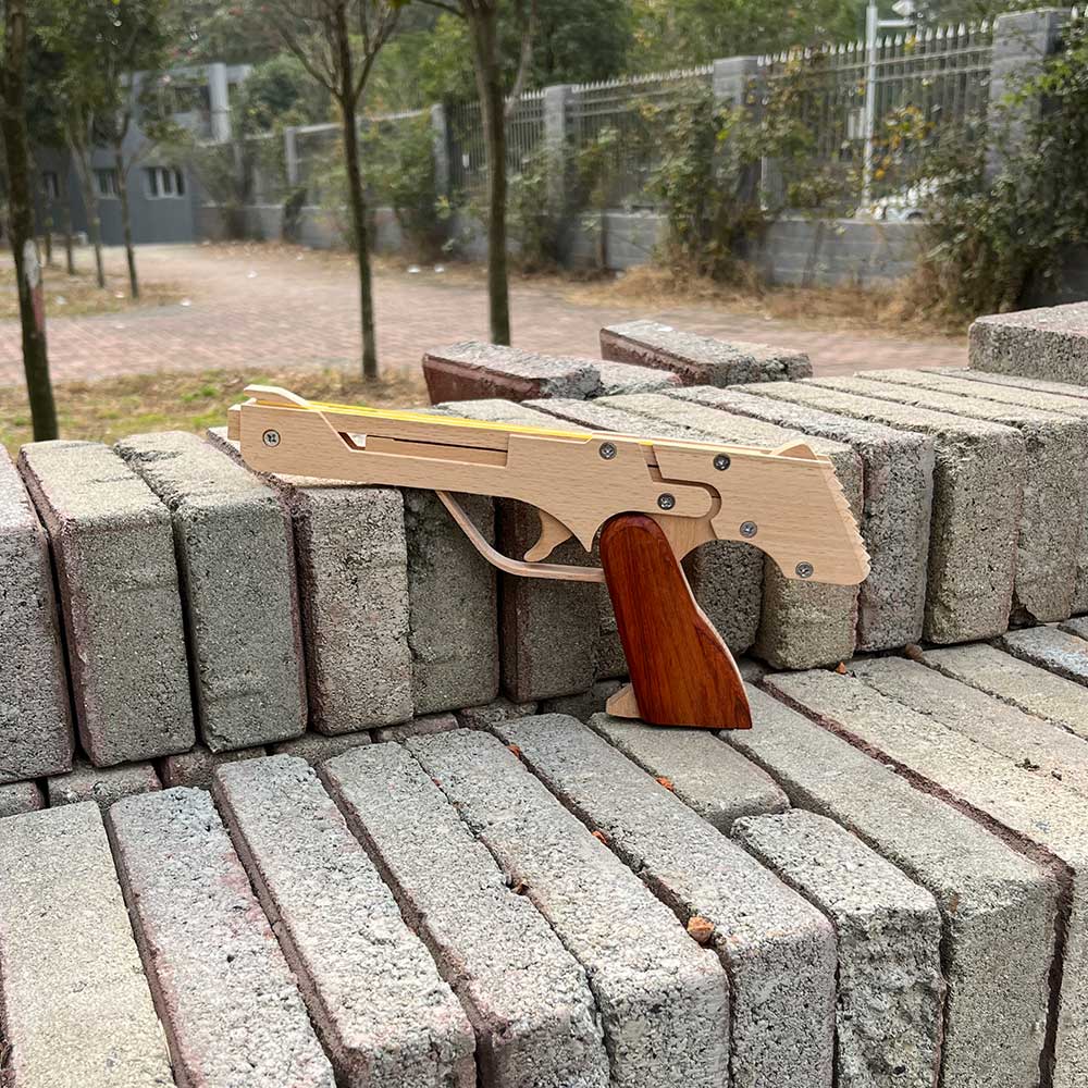 Wooden Assembled Flying Eagle Solid Wood Pistol