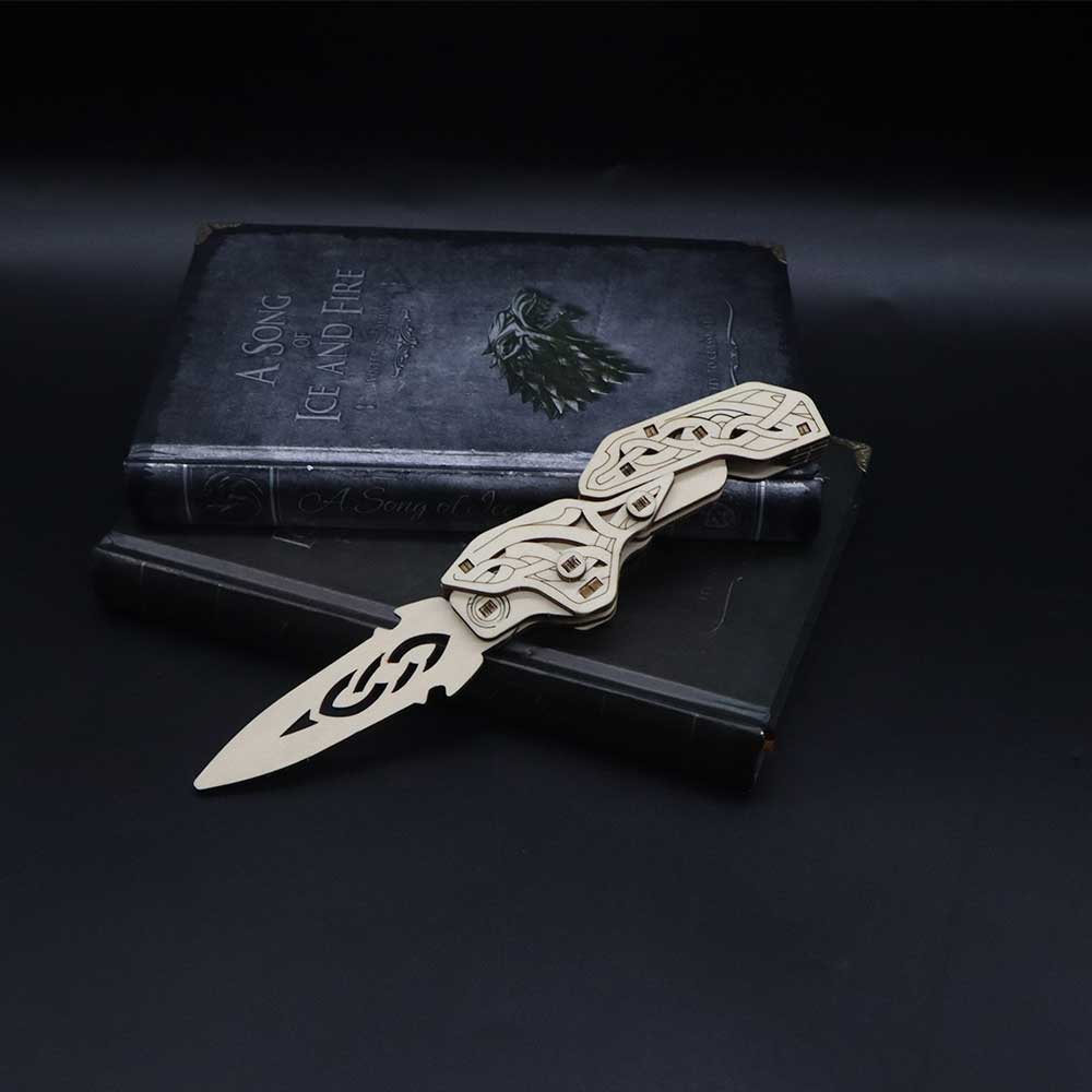 Wooden Shadow Knife 3D Puzzle Model