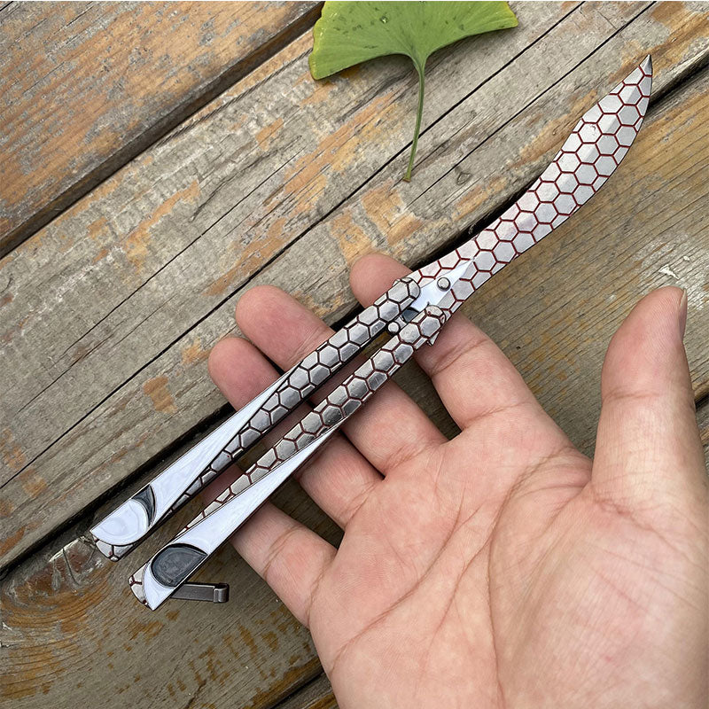 Blunt Archer Red A Butterfly Knife Metal Display Model