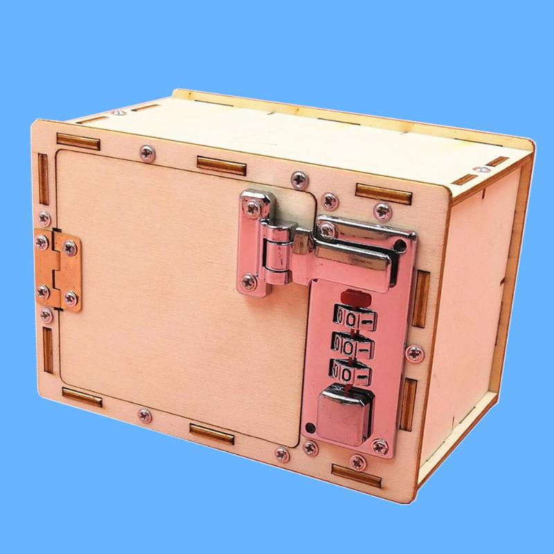 DIY Safe Deposit Box Password Box Wooden Kit
