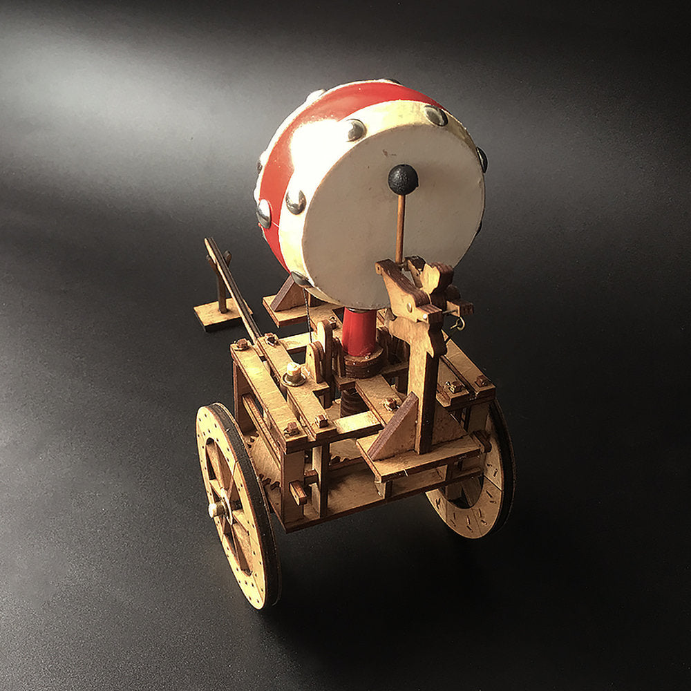 AM011 Chinese Ancient Li-Drum-Hodometer Metering Car Jiri Drum Cart