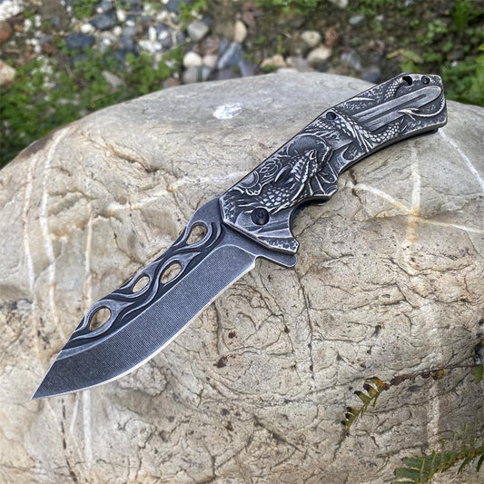 Cool Dragon With Sword Folding Knife