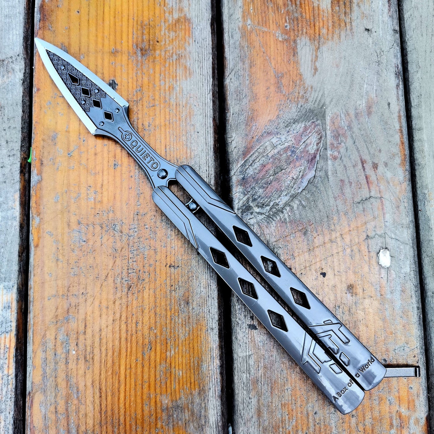 Wraith Heirloom Kunai Metal Blunt Blade Balisong display model