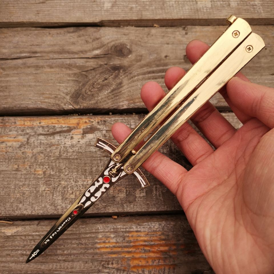 Anime Fate Excalibur Sword Alloy Balisong Trainer