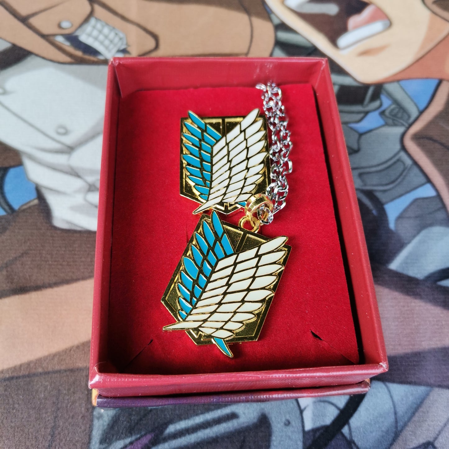 AOT Legion Badge Brooch and Necklace 2 In 1Gift Box