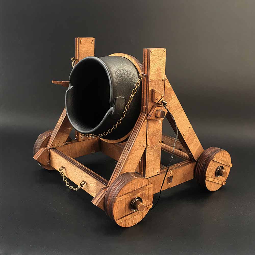 AM007 Flaming Chariot Wooden Mechanical Toys Military Model Kits for Adults