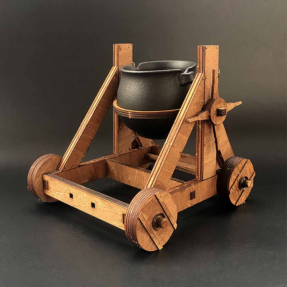 AM007 Flaming Chariot Wooden Mechanical Toys Military Model Kits for Adults