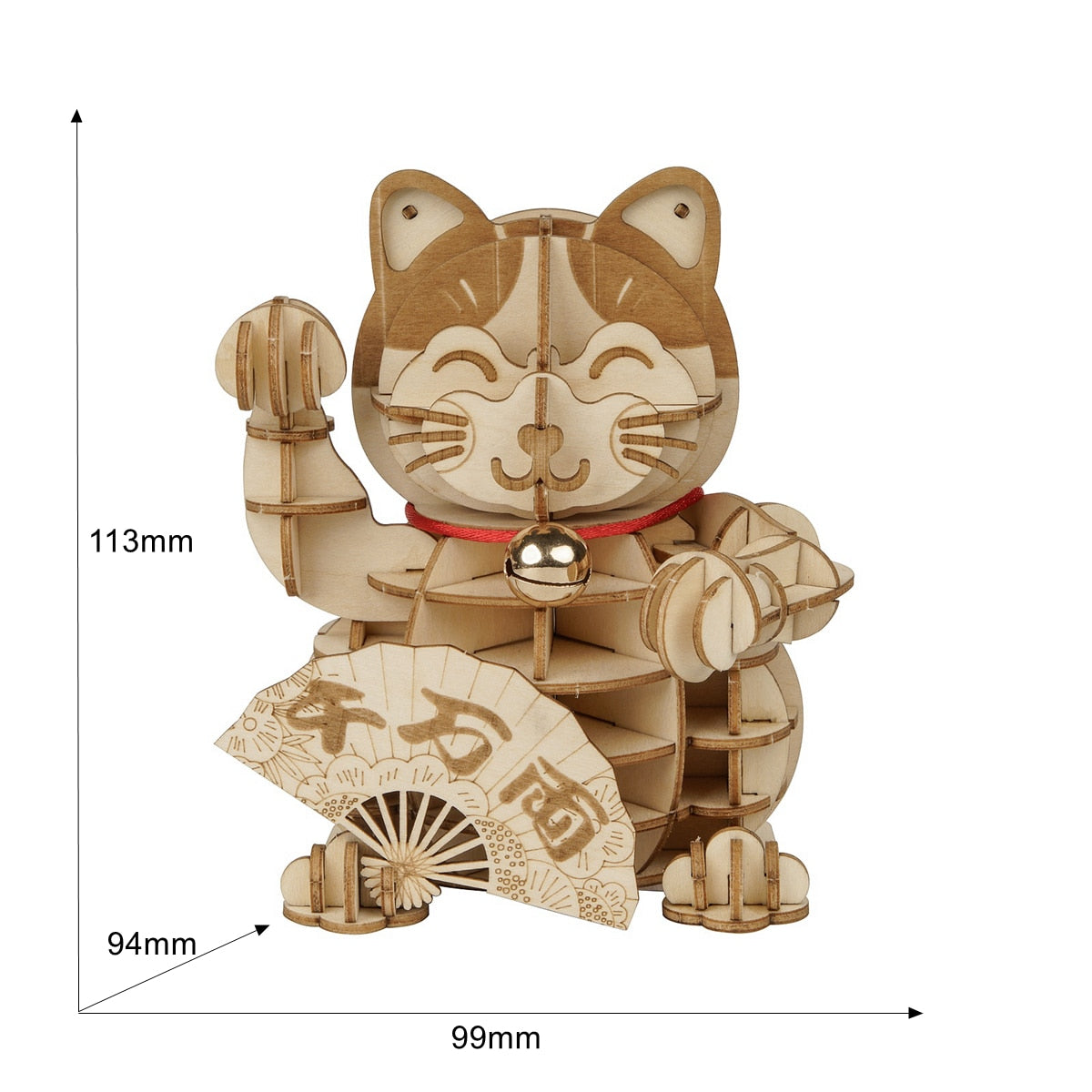 Diy Plutus Cat 3D Wooden Puzzle Kit Assembly Toy Present